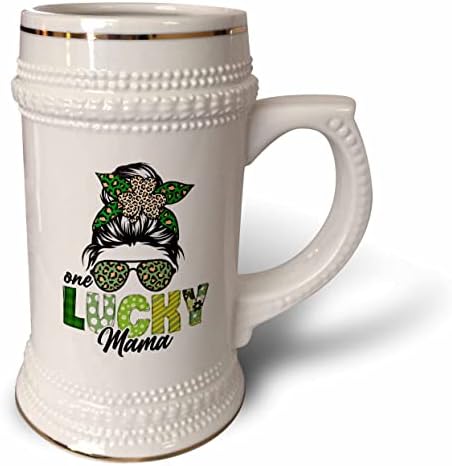 3drose St. Patricks Dia Um Lucky Mama Ilustração - 22oz de caneca de Stein