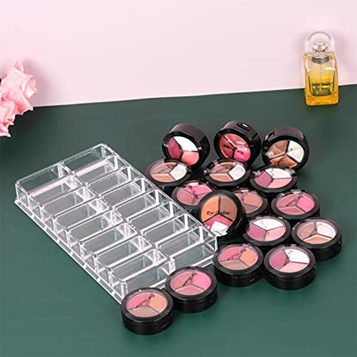 Organizador de sombras compactas de mosiker, 16 acrílico espacial portador para mini blush marcador, vasos, acessórios