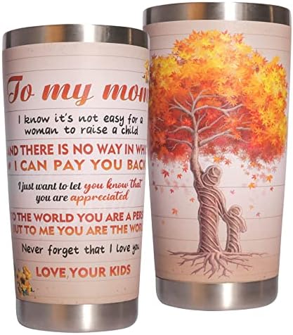 Janhavi Gifts Water Water Tumbler para mamãe de filha filho, 20 onças de aço inoxidável Coffee de capa com tampa com tampa,