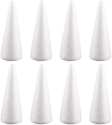 Valiclud 30pcs Cone de espuma artesanal de cone para artesanato DIY Cone White Polystyrene Foam Cone Christmas Cone para DIY