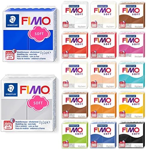 FIMO Soft Starter Pack 12 x 56g Multicolour Blocks by Steadtler