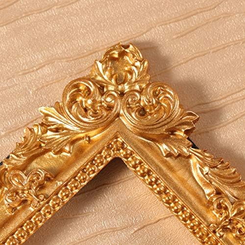 Besportble Picture Frame Frame Resina Golden ornamentada texturizada Retângulo Retângulo Foto Fotos Photo Portador Jóia Display Decoração da casa