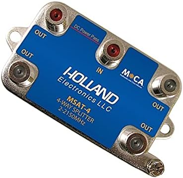 Holland Splitter, 4-Way, MOCA habilitando, 2-2150MHz, TV direta aprovada pela TV