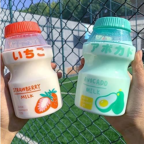 Tuanjie 2 PCs 480ml Plastic Water Bottle Tour Drinking Bottle Yakult Shape