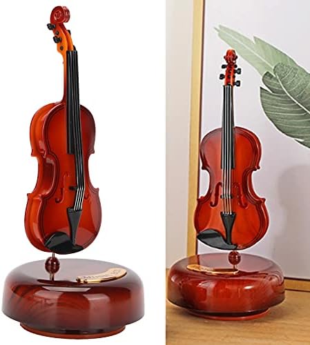 Caixa de música de guitarra com base, PRÁTICA MUSIC Box Decoration Plástico para presentes para decorações em família para crianças