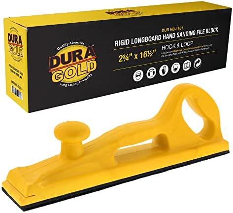 DURA-GOLD PRO Série Rígida Longboard Lixing Bloco de arquivos de mão com backing de gancho e loop e adaptador PSA Pad & 320