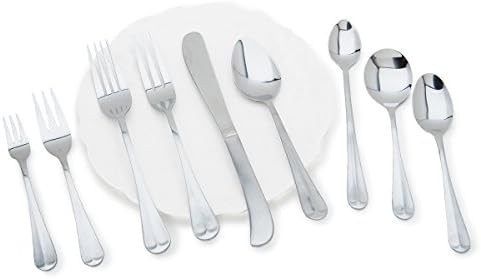 Atualize Forks International Dinner Forks - Chelsea Série [Conjunto de 12] Chrome, 8 polegadas