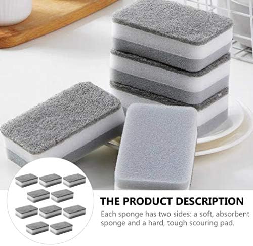 10pcs de limpeza de cozinha esponjas esfolia a limpeza de cozinha esponja