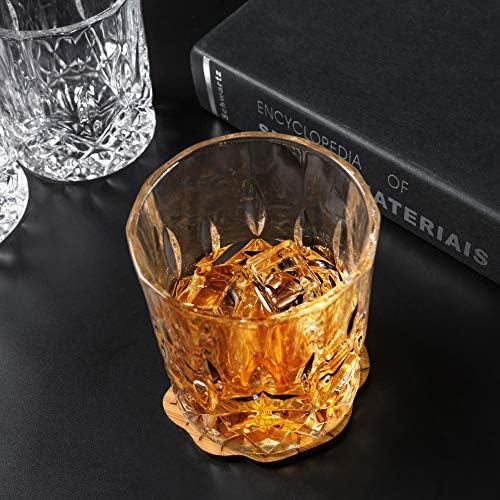 Decanter e óculos de uísque de Kanars, decantador de bebidas de cristal premium conjunto para bourbon, escocês, coquetel