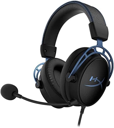 Hyperx Cloud Alpha S - fone de jogo para jogos para PC, 7,1 som surround - azul e pulsefire - mouse para jogos, peso ultra -lightweight, 59g, shell de favo de mel, design hexadecimal, rgb, cabo USB Hyperflex