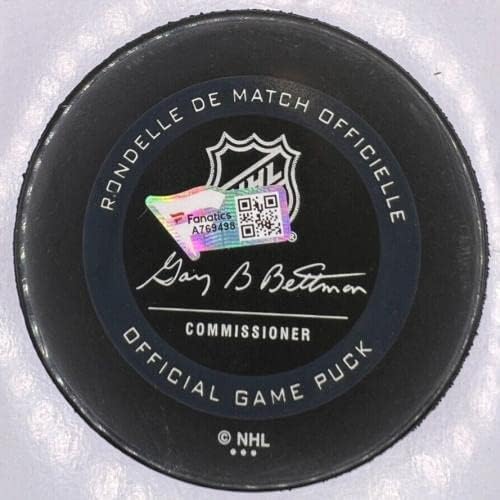 New York Rangers Kaapo Kakko assinou o jogo oficial da NHL Puck Fanatics A769498 - Pucks autografados da NHL