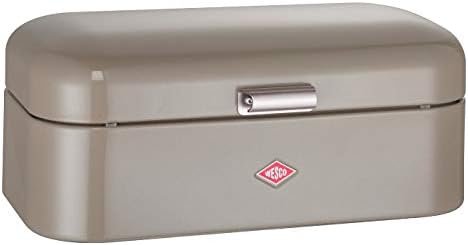 Wesco Grand - caixa de pão de aço para cozinha/recipiente de armazenamento, cinza quente