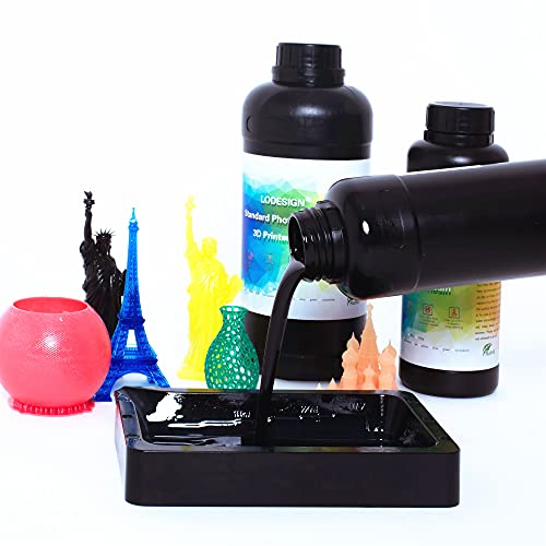 Lodesign 3D Impressora Resina padrão fotopolímero 405nm Resina de cura UV Baixo odor de baixo encolhimento de impressão de alta