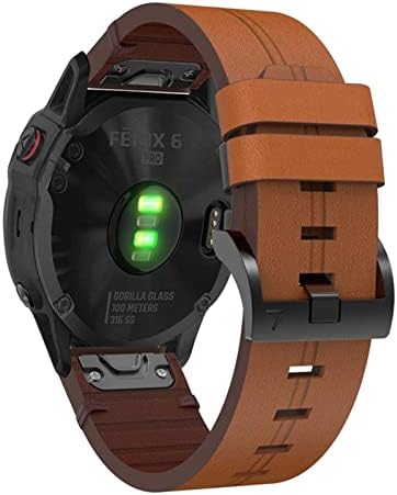 Fulnes Leather Quickfit Watch Band Strap for Garmin Fenix ​​7x 6x 5x 3 3hr pulseira de pulseira para Garmin Fenix ​​7 6 5 935 945 Relógio 22 26mm Strap 26mm