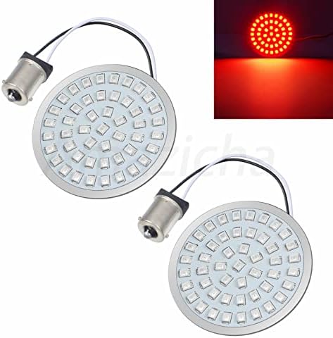 Amazicha 1156 LED traseiro Sinais de curva de luz Bull Bullet Turn Signal Bulbo Compatível para Harley Davidson Touring Street Glide, Electra Glide, Road King 1986-2023