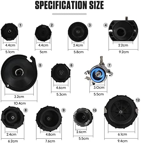 Adaptador do dispositivo de hemorragia de freio E20 OURANTOOLS - 12pcs Ferramenta de sangramento do cilindro de freio mestre conjunto para a maioria dos veículos para sangramento ou reabastecimento fluido de freio