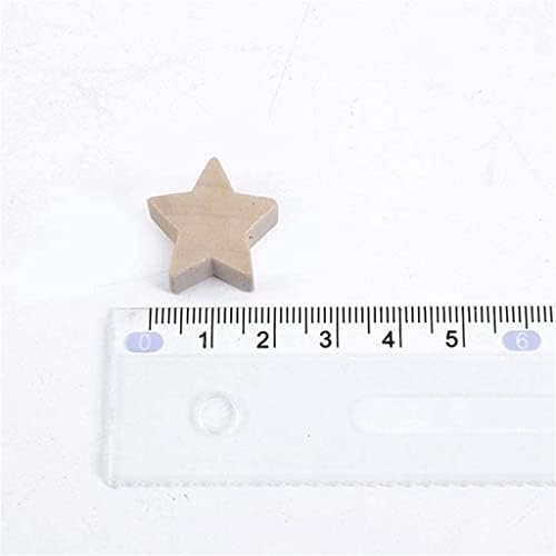 BBSJ 150pcs Wood Beads Star forma de estrela inacabada de madeira de madeira espaçadora de madeira espaçadora com buraco