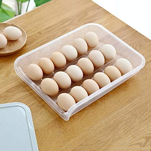 Caixa de armazenamento de ovos recém -denos do Anncus, suporte de ovo transparente para geladeira, recipiente de armazenamento de