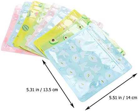 Sacos de estoque de cabilos Candy 10pcs sacos de vedação de plástico transparentes Sacos de celofane seláveis ​​para selar sacos de armazenamento de alimentos para grãos de chá de doce lanches de estoques de casta