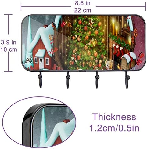 Ganchos adesivos ganchos de parede pesada para pendurar, árvores de Natal de inverno, toalhas de banheiro ganchos de cozinha ganchos