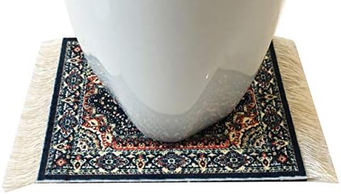 Coasters de tapete, conjunto de 4 tapetes de bebida de estilo de tapete turco, acessórios de cozinha e jantar absorventes, proteção contra derramamentos e gotejamentos, retangular