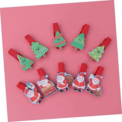 Aboofan 10pcs fotos de papel decorativo clipes de festas desenho animado casa árvore de natal natal Santa decoração clipe de clipe