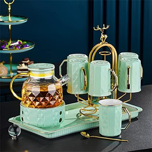 Feer Water Cup Set Set Tarde Tea Tea Conjunto de água Casa sala de estar nórdica Cerâmica de chá de chá de chá com base na base