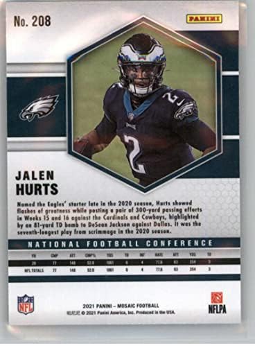 2021 Panini Mosaic 208 Jalen Hurts Philadelphia Eagles NFL Football Trading Card