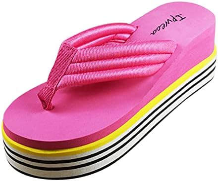 Sandálias femininas de USYFAKGH Flip Flip Flip para mulheres com arco Apoio ao verão Sandálias de cunha casual