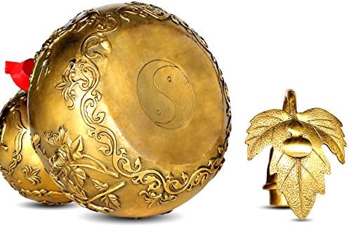 Boyull Feng Shui Golden Brass Boa sorte Wu Lou/Hu Lu/Gourd com estátua de padrão de dragão com Lucky Charm Ancient Moeda