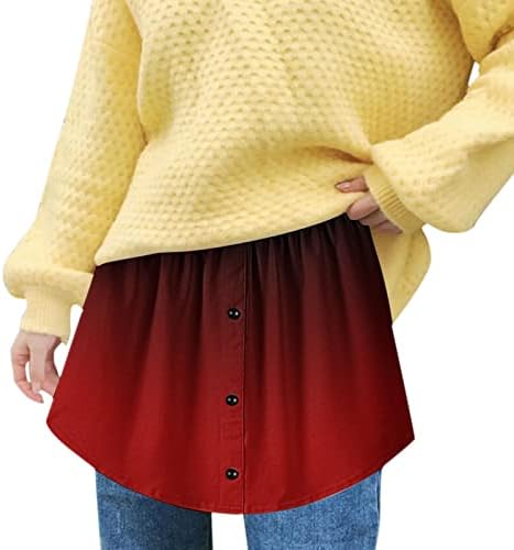 Extensores de camisa para mulheres em camadas em camadas de primeira linha inferior Mini -saia Mini -saia Camisas superiores