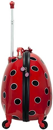 Rockland Jr. Kids 'My First Hardside Spinner Luggage, telescópio alças, joaninha, transporte de 19 polegadas