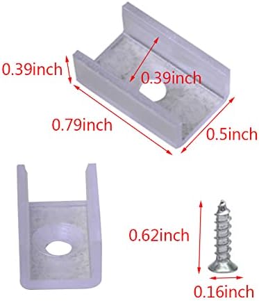 Suportes de montagem de luz de tira LED de 50 pcs