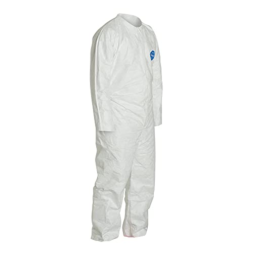 Dupont Tyvek 400 Ty120s Protetivo descartável CoverAll, branco, grande