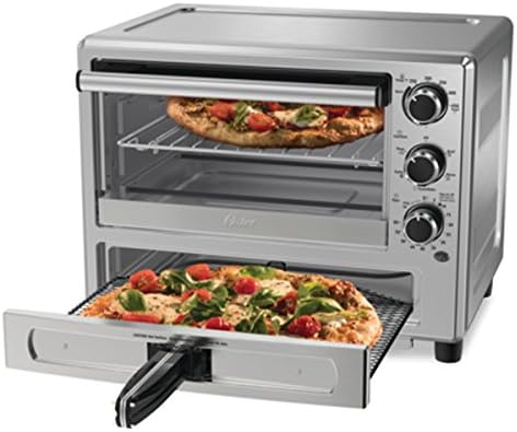 Forno de convecção de Oster com gaveta de pizza dedicada, aço inoxidável, grande