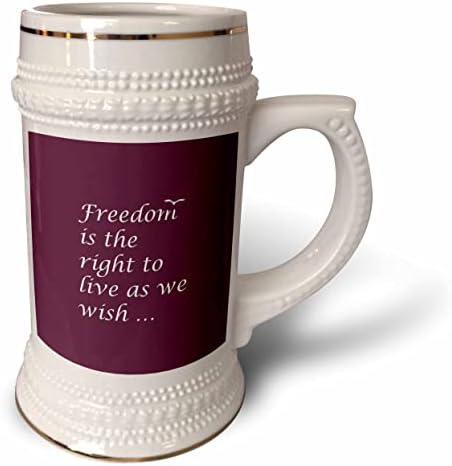 3drose liberdade é o direito de viver como desejamos citar epictetus - 22oz de caneca