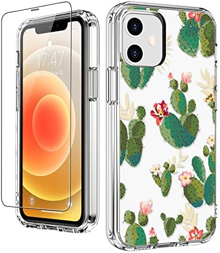 Luhouri para iPhone 12 Mini Case com protetor de tela, Butterflies Butterflies Designs de flores florais na capa de para