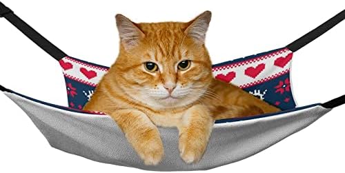 Hammock Cat Christmas Elk Bed Chaim Janela de gaiola Salvando o espaço para animais de estimação pequenos 16,9 x13