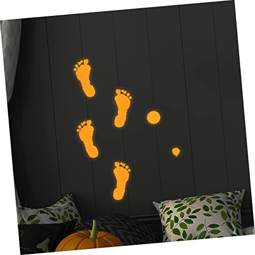 ABAODAM 1 Folha adesivos fluorescentes Decoração de vidro Decoração escura Decoração de parede de parede para Halloween Mãos sangrentos Adesivos de janela