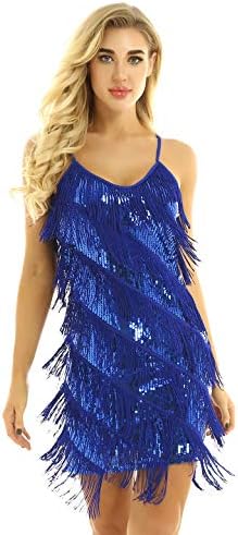 Chictry feminino flaghetti tiras de borlas com lantejoulas Fringe Fringe Fringe Party Dancewear Night Mini Dress