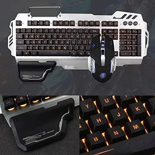 Teclado de jogo Zhanghong e conjunto de mouse, teclado de jogo retroiluminado, combo de teclado de mouse de mouse iluminado pela iluminação de mouse