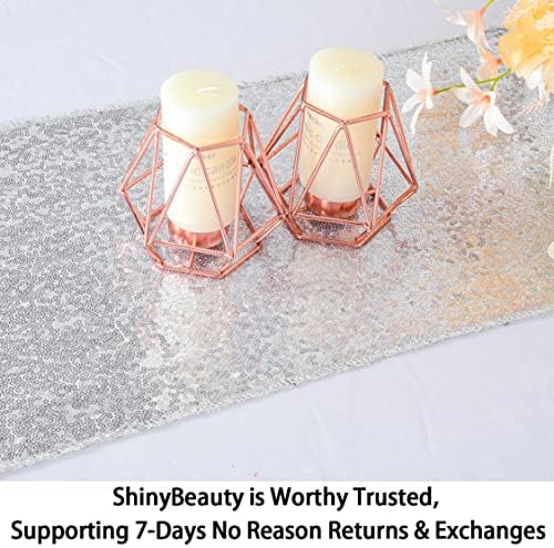 Corrente de mesa de borla Shinybeauty com borla de tamel, 12 por 90 polegadas de mesa de jantar de cor de 90 polegadas, corredores de mesa de café de lantejoulas de lantejoulas