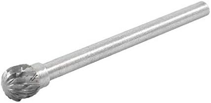 X-Dree Ball em forma de corte duplo de tungstênio carboneto de tungstênio ponto montado rotativo cinza 5 mm x 3mm (bola em forma de doble corte, tungsteno, punto montado giratorio, gris, 5 mm x 3 mm