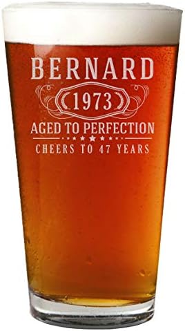 Glass de cerveja personalizadas de 16 onças - Presentes gravados personalizados para homens, papai bebendo copos de aniversário,