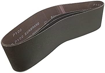 Abrasivos Sungold 35071 4 x 36 220 Grit Premium Industrial X -Weight Aluminium Oxide Grit Belt, Belt, 3 -Pack