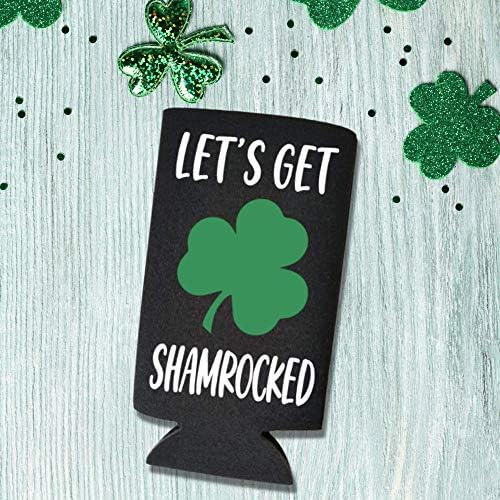 Funny St. Patrick's Day Slim Seltzer Coolie - Vamos ficar com o dia de St. Patrick no dia de São Patrício - Presente de festa do dia de St. Paddy