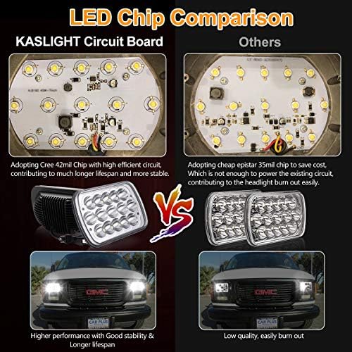 2PCs 7x6 LED FARÇONS Lâmpada com chicote de relé do farol H4-feixe selado 6054 LED FARÇO H6054 LED FELIÇÃO DO LED 5X7 FARÇO DO LED 7X6 FARECTROS PARA TOYOTA 95-97 Tacoma 88-95 Pickup 84-91 4Runner