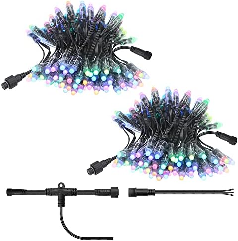 ALITOVE 500PCS WS2811 12V Pixels LEDs endereçáveis ​​RGB Luzes de cordas programáveis ​​12 mm Módulos de bala de cores de cores