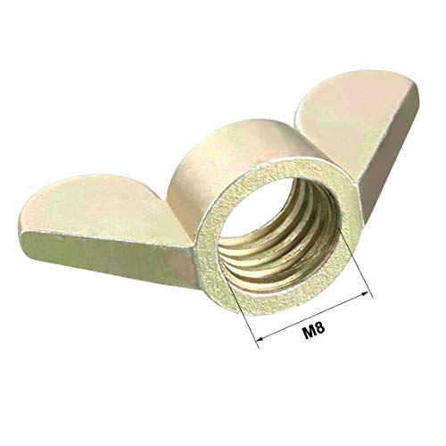 Uxcell M8 porca de asa de zinco Fisque os parafusos de preços címbalos de bronze de borboleta 20pcs