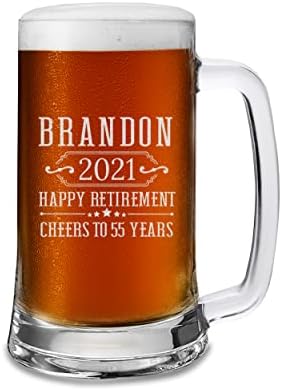 Canecas de cerveja personalizadas Nome personalizado Ano Greer gravado Anniversary Birthday Anniversary Wedding Housewarming Presente